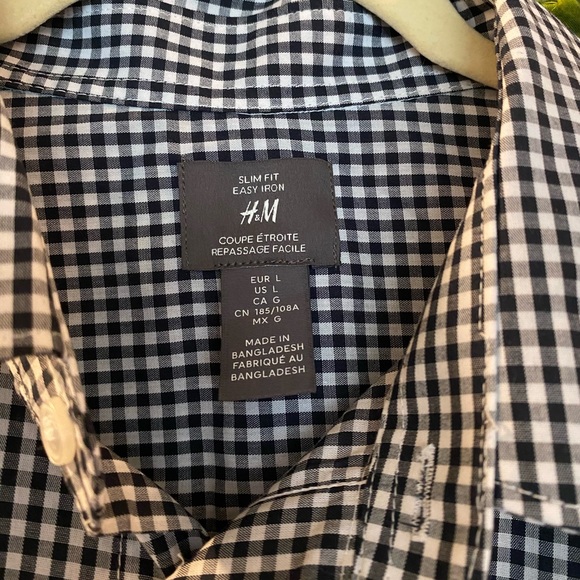 Men’s dress shirt | H&M | collared shirt | gingham - Picture 3 of 5